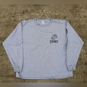 Gray USMC Long Sleeve Shirt